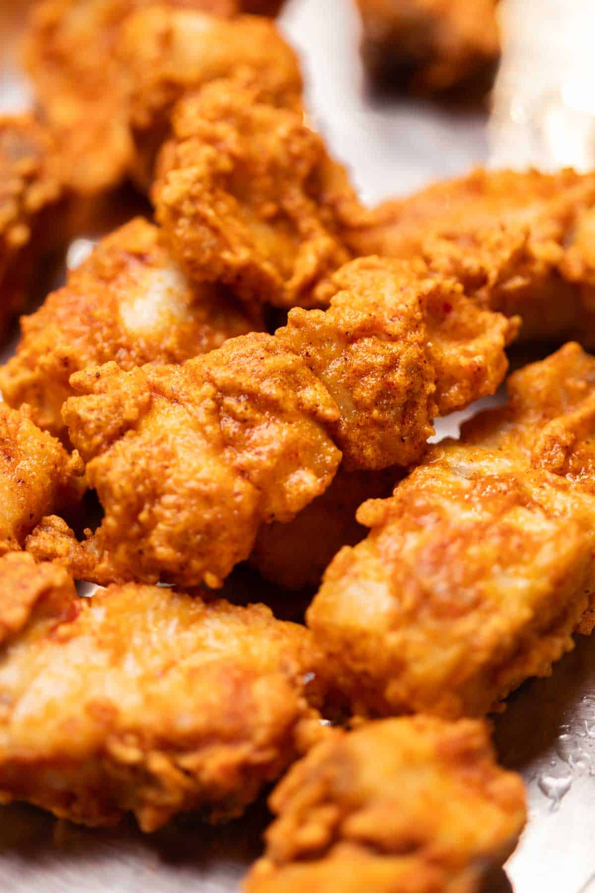 deep fried bhetki fish to show it's crispy texture
