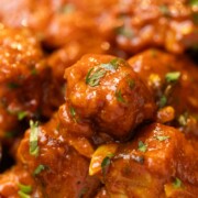 close up of apollo fish to show it's glossy, saucy texture