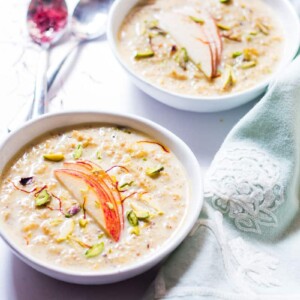 Healthy Quinoa Apple Kheer - a light dessert for your family celebrations.