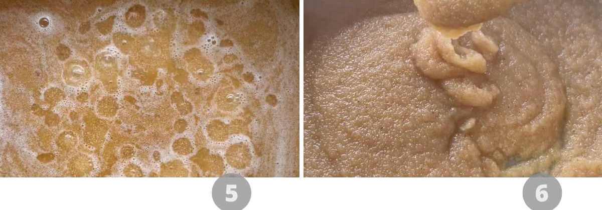 Step by step picture collage showing how to make Sooji halwa