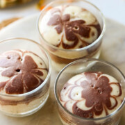 mini eggless marble cakes placed on a white board