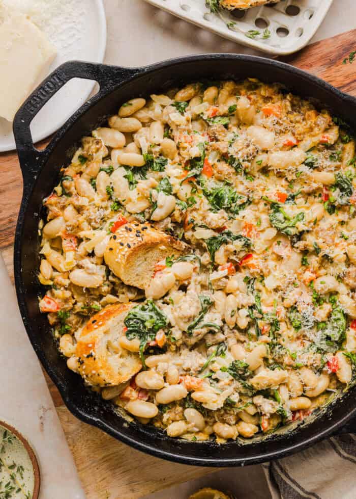 Cheesy Sausage Bean Dip