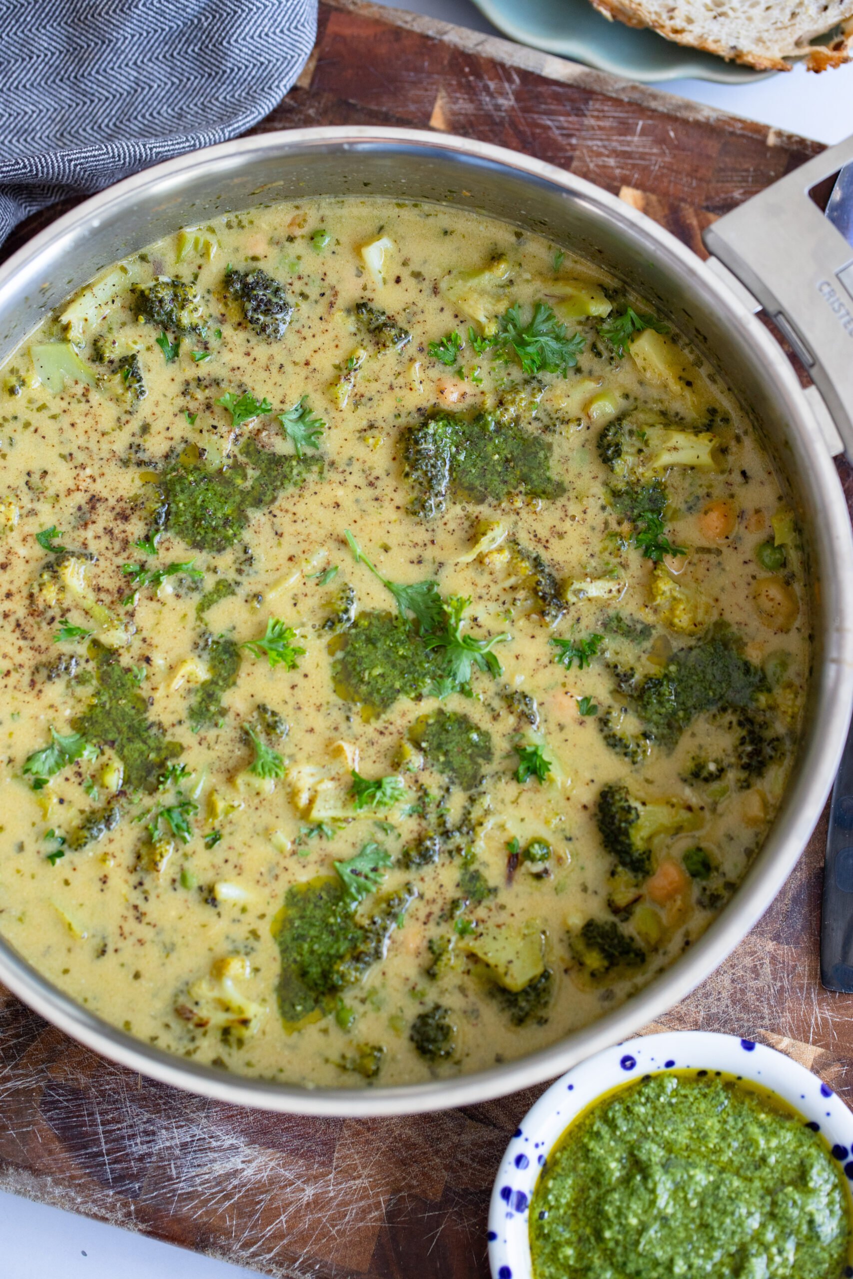 Creamy Broccoli and Chickpea Skillet