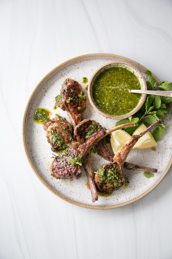Juicy Marinated Lamb Chops with Mint Sauce (Seared, Baked or Grilled!)