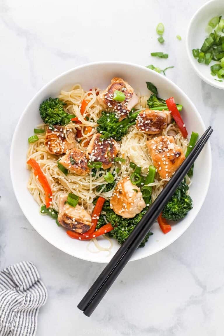 Teriyaki Salmon With Noodles