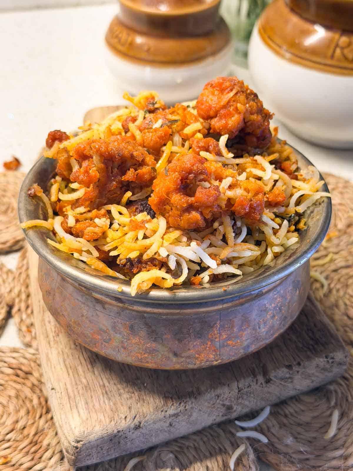 gobi 65 served in a handi style vessel