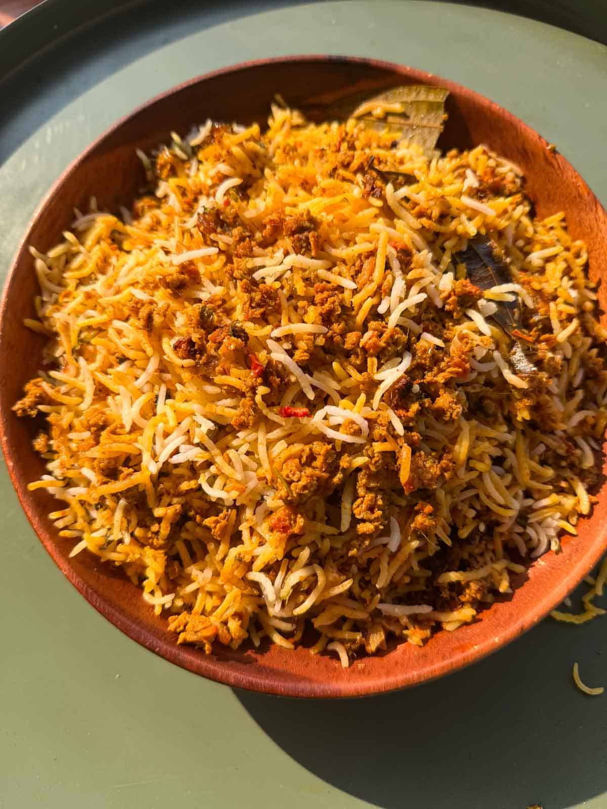 Veg Soya Keema Biryani