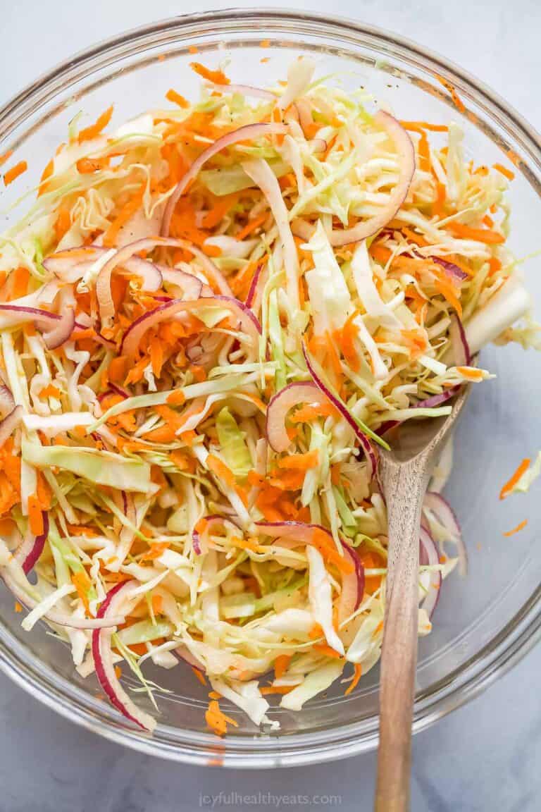 Easy Vinegar Coleslaw Recipe (no mayo)