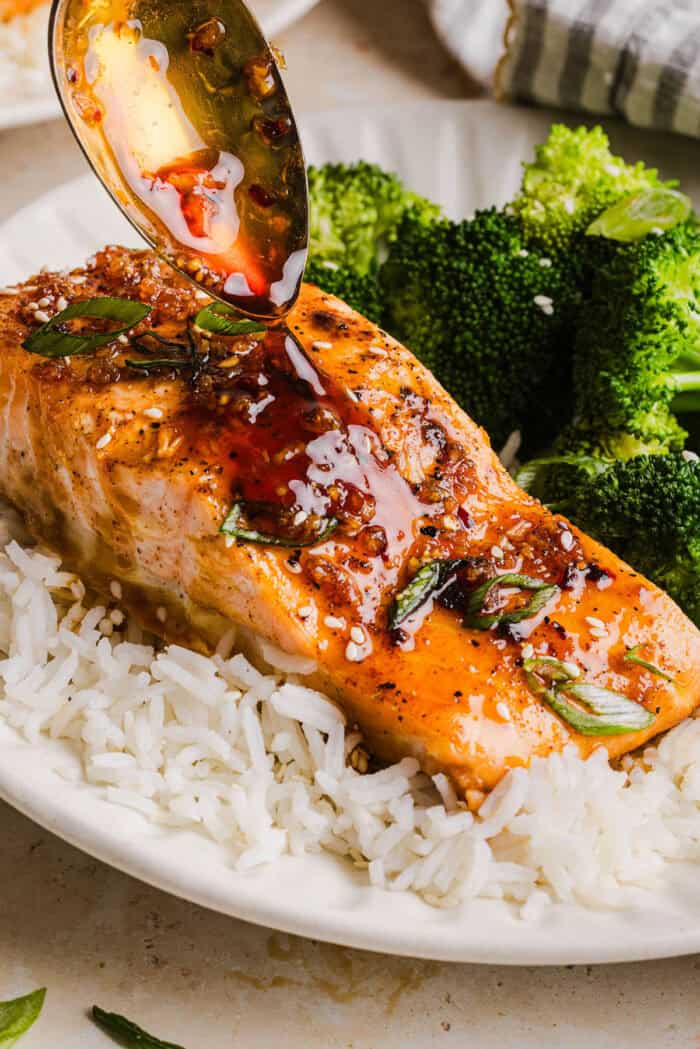 Hot Honey Glazed Salmon