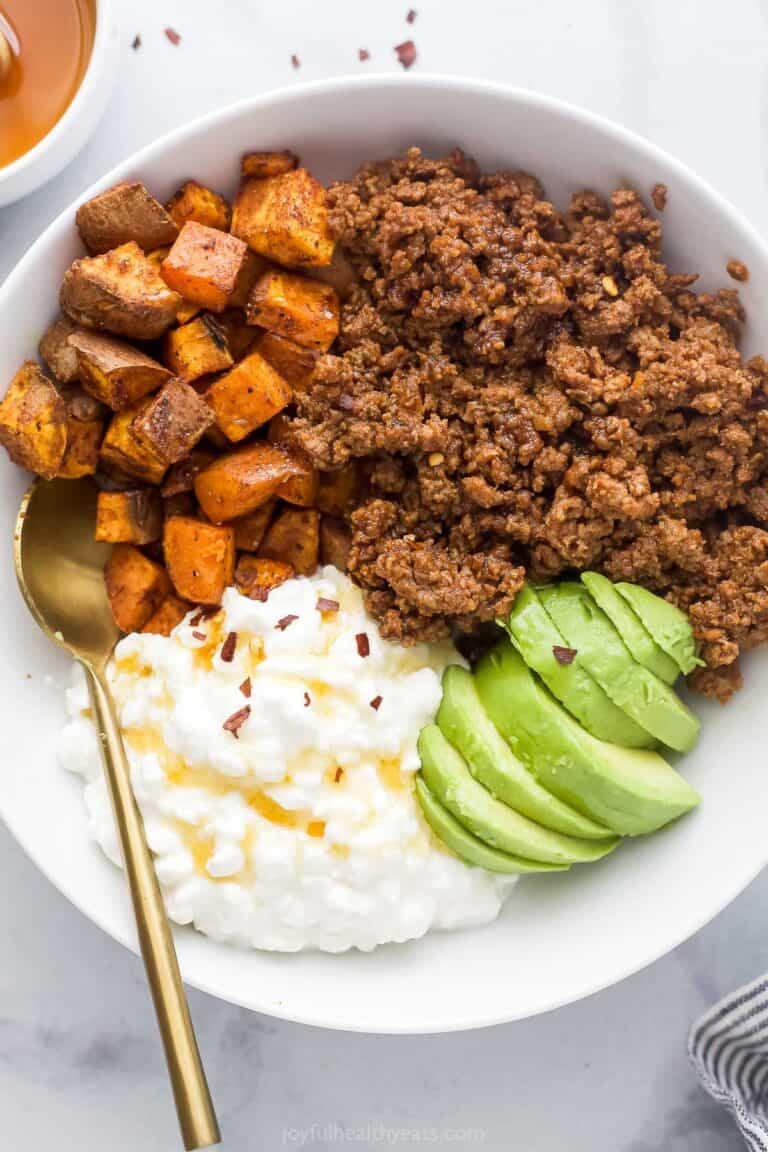 Hot Honey Ground Beef Bowl