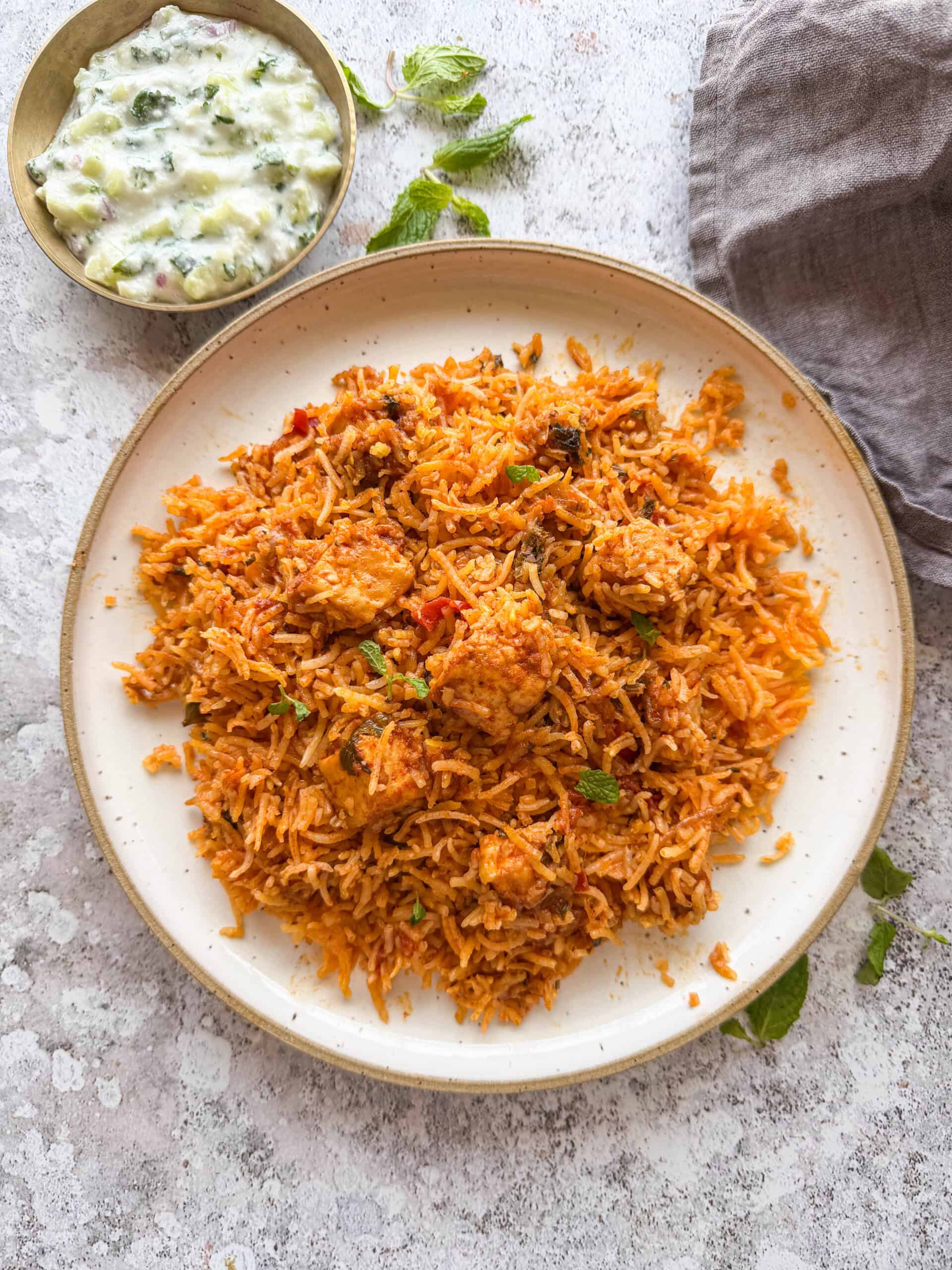 Lal Paneer Biryani