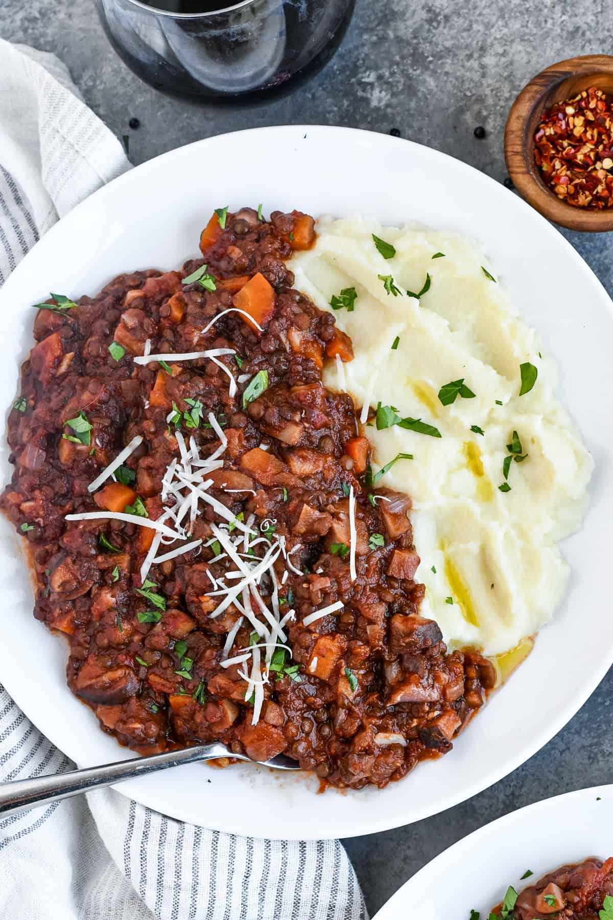 Mushroom and Lentil Ragù (Vegan)