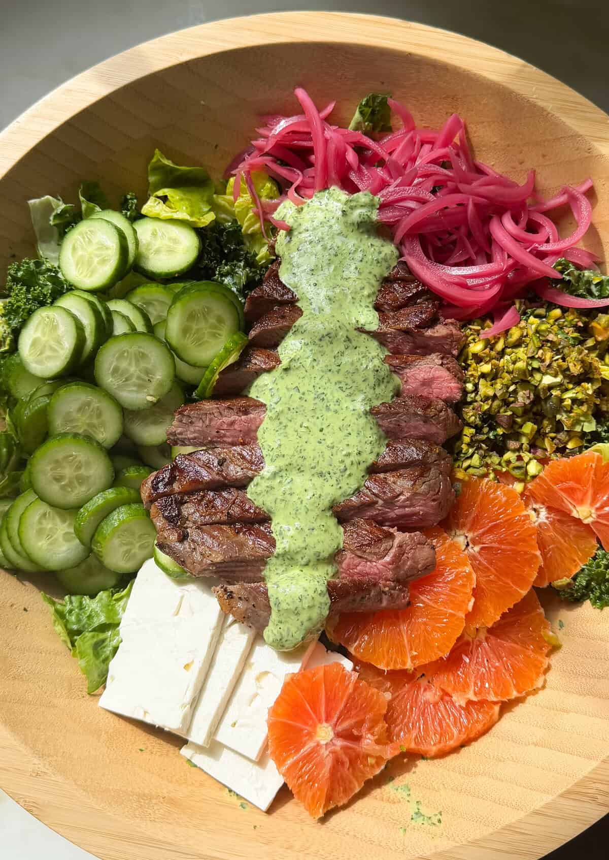 Steak Salad with Creamy Chimichurri Dressing