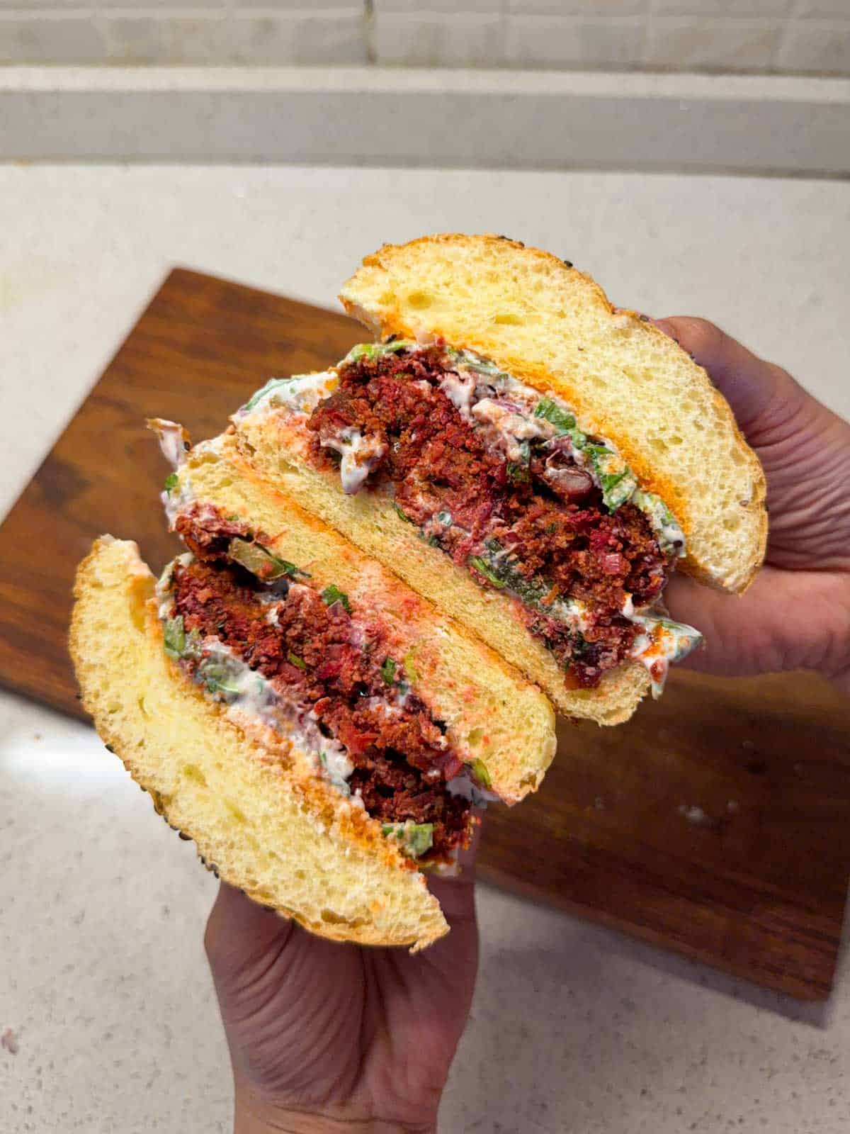 Air Fryer Rajma Paneer Burger