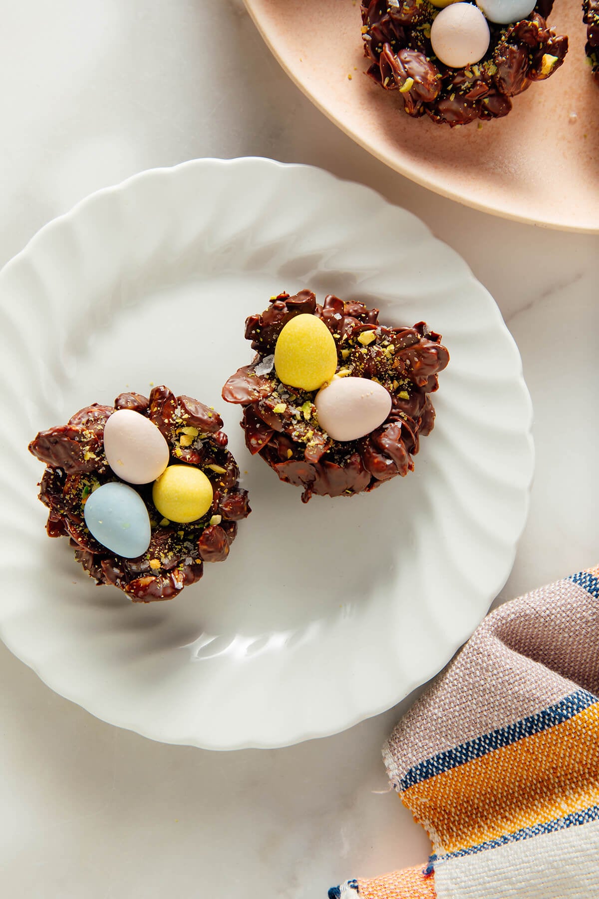 Chocolate Easter Egg Nests