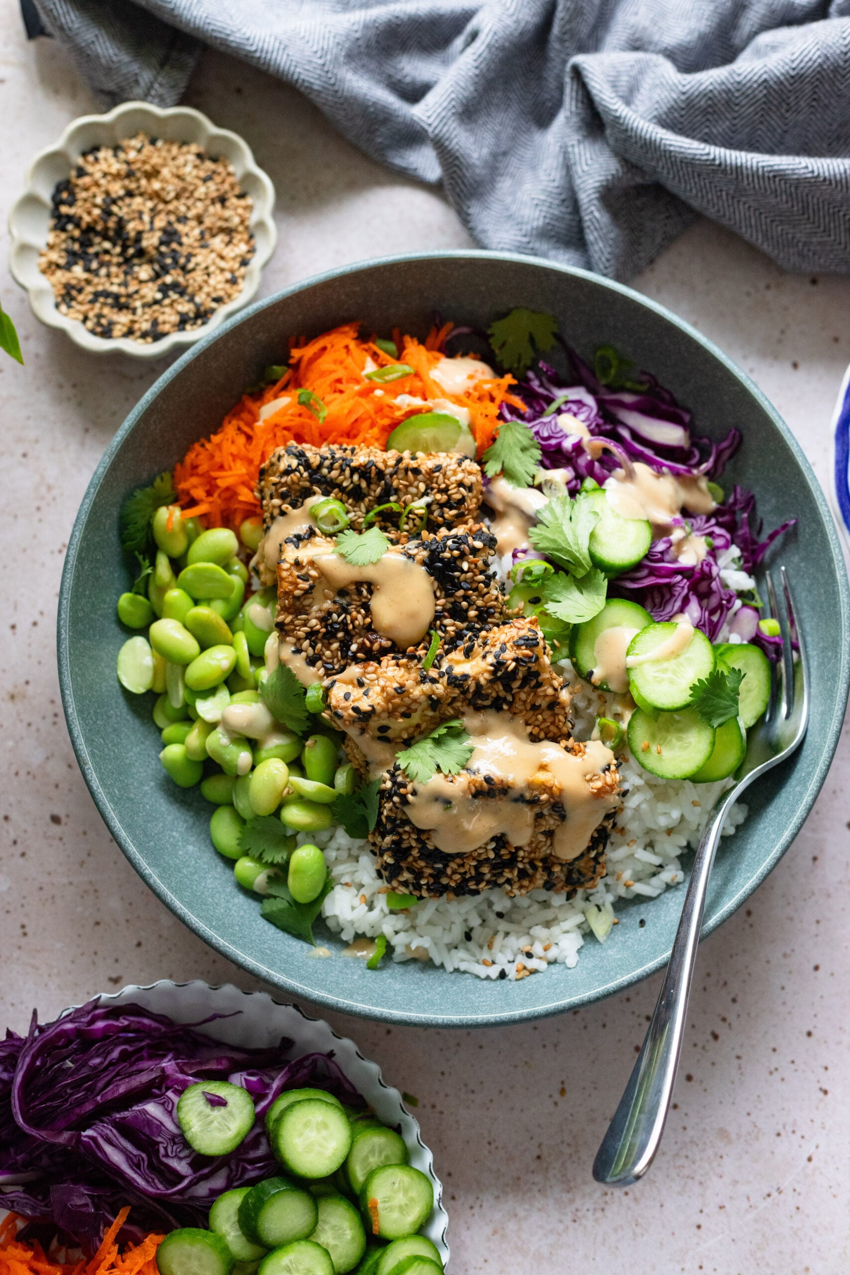 Sesame Crusted Tofu Bowl