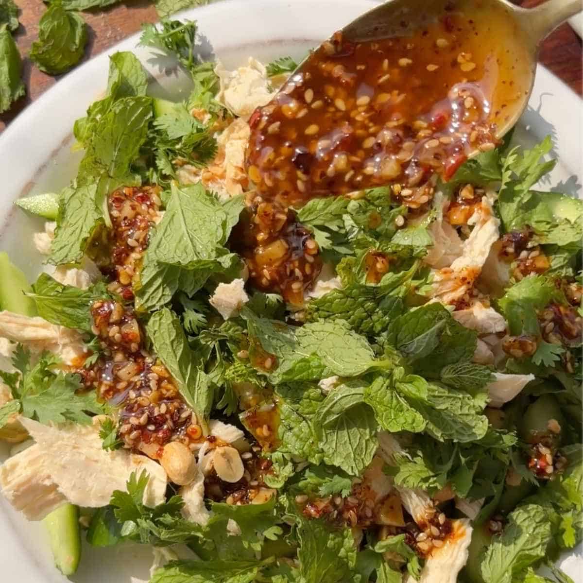 how to make spicy chicken cucumber salad - step 14