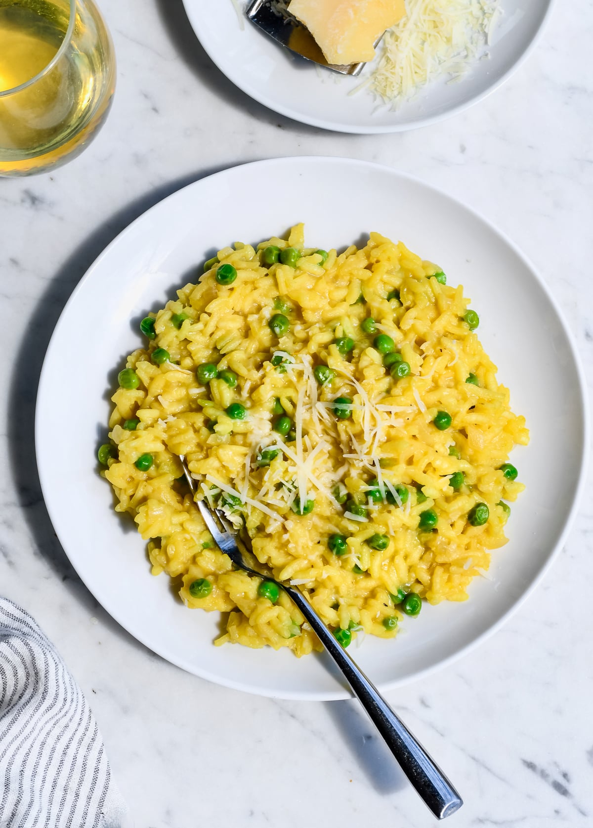 Spring Saffron Risotto with Peas