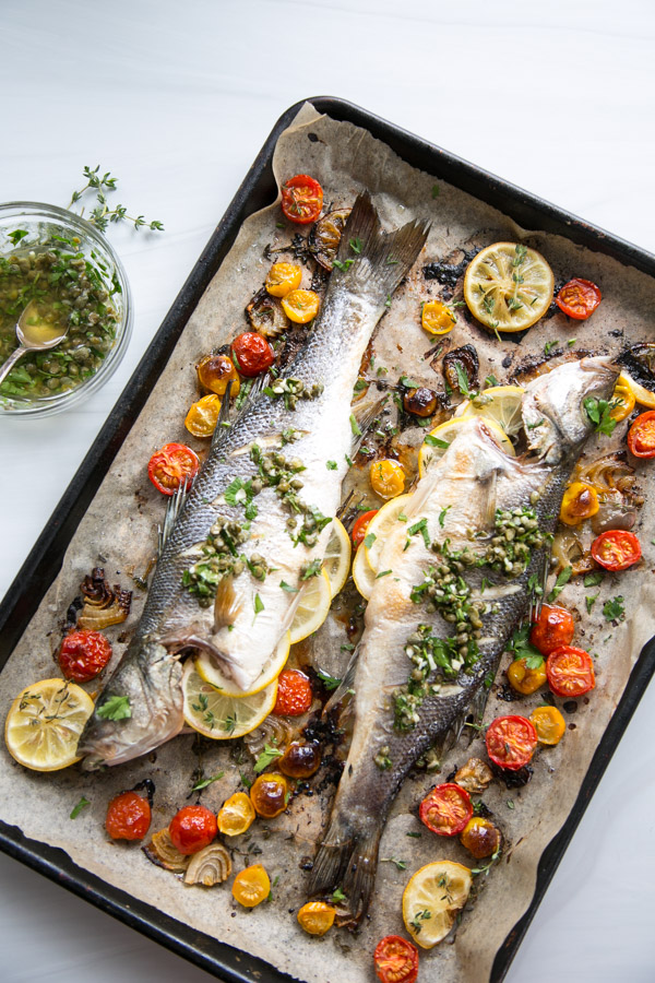 Lemon-Herb Whole Baked Branzino