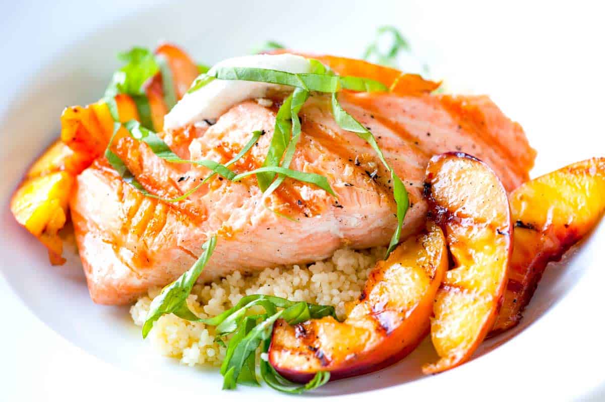 Easy Grilled Salmon with Nectarines