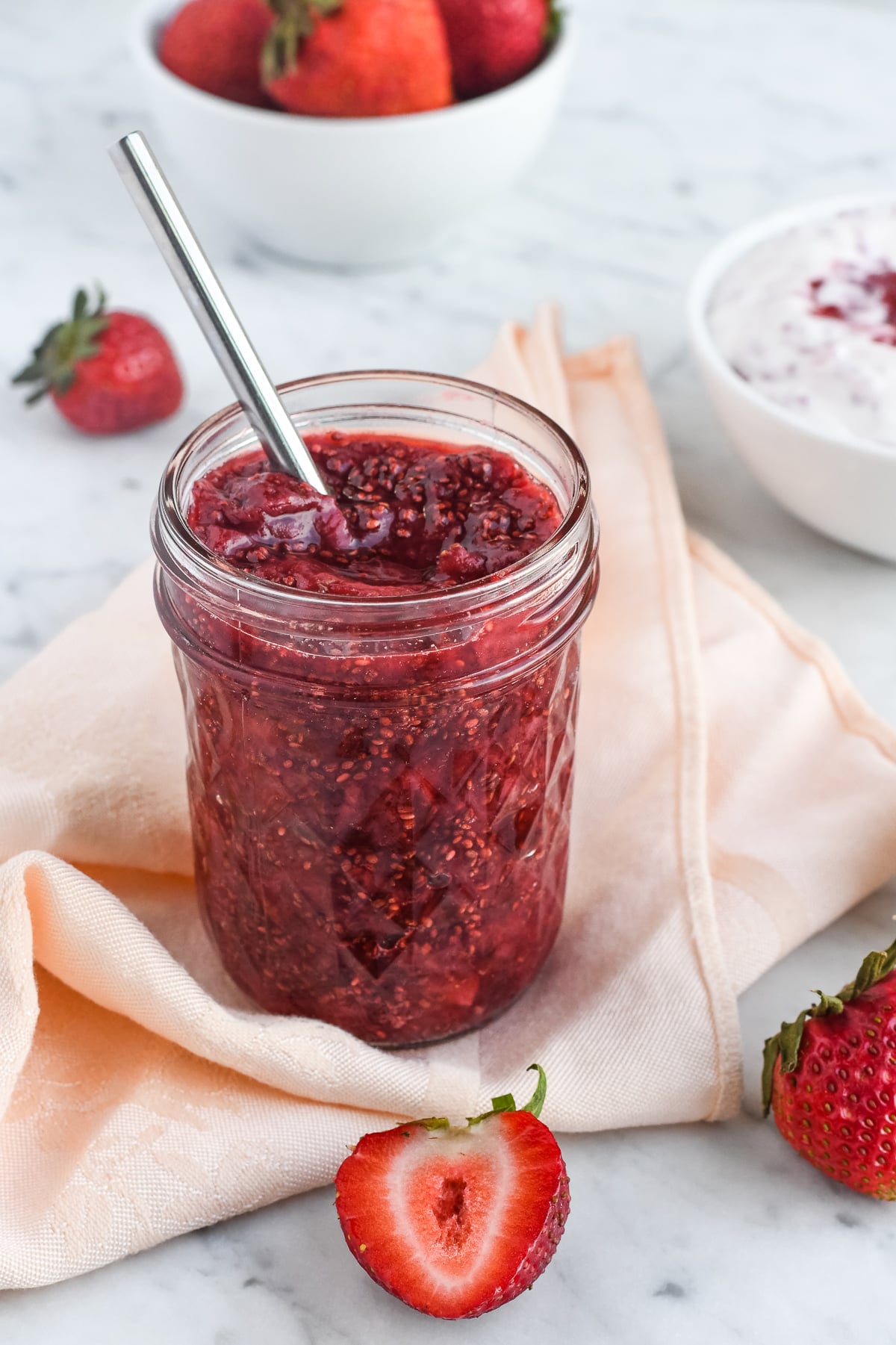Strawberry Chia Jam (3 Ingredients)