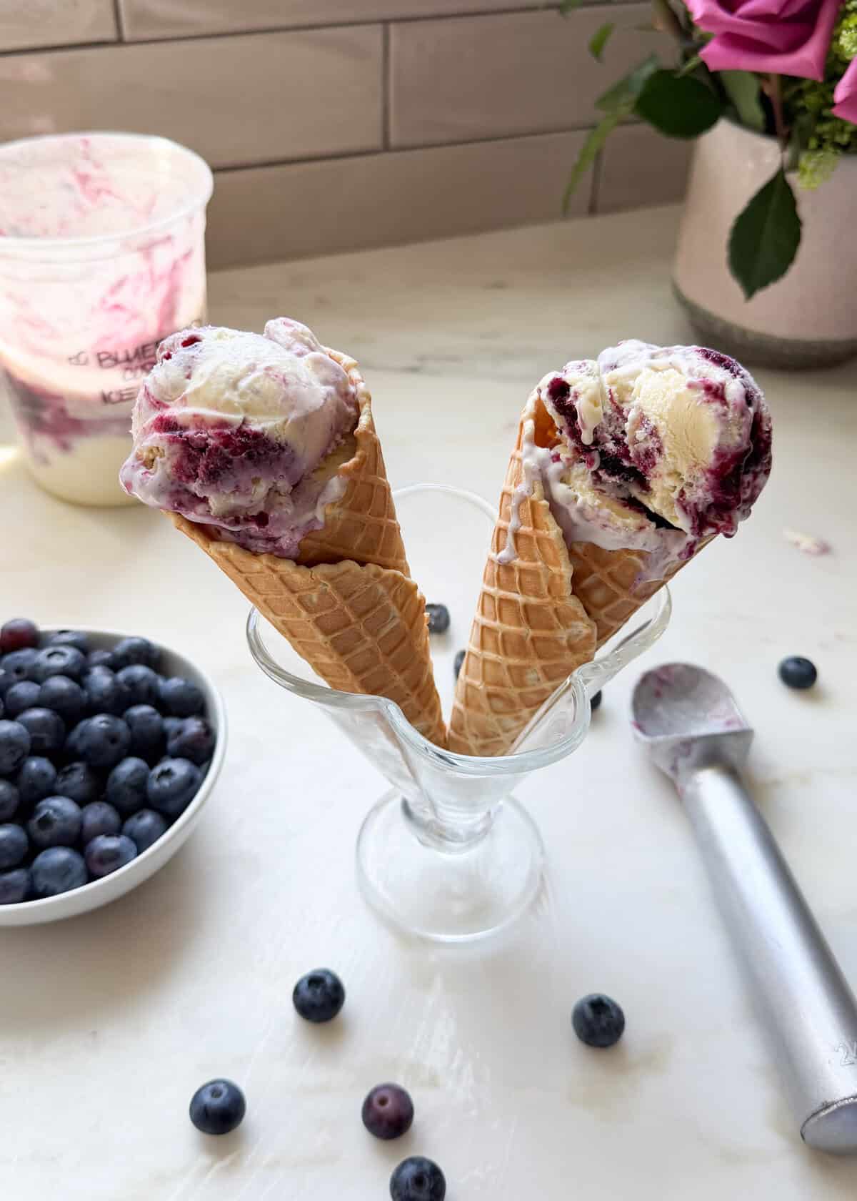 Blueberry Cobbler Ice Cream