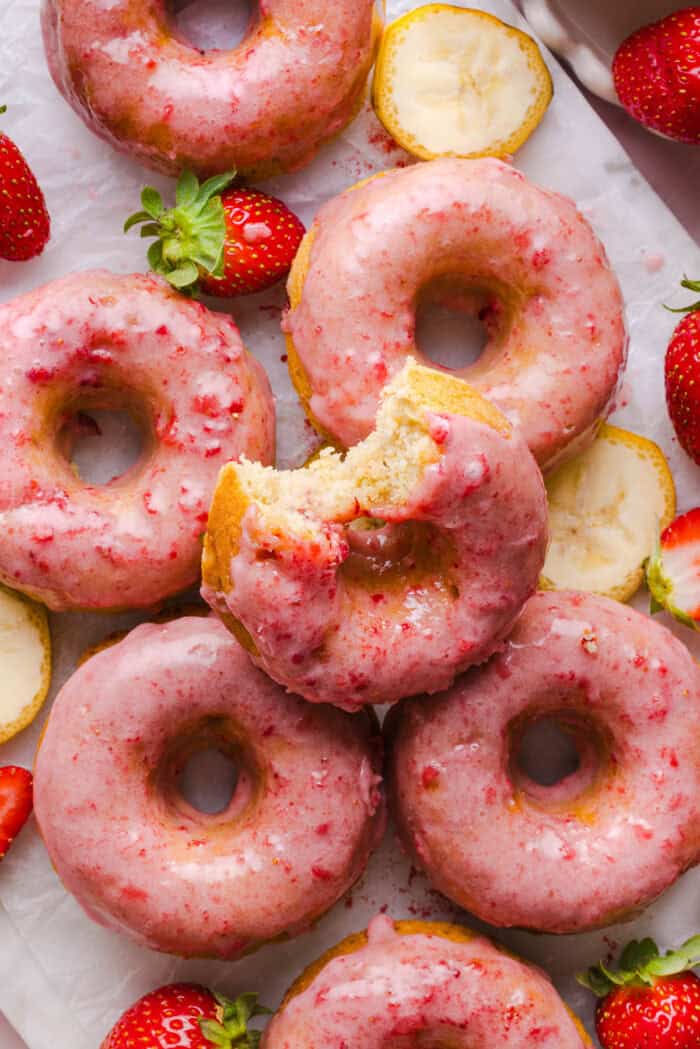 Gluten-Free Strawberry Banana Donuts