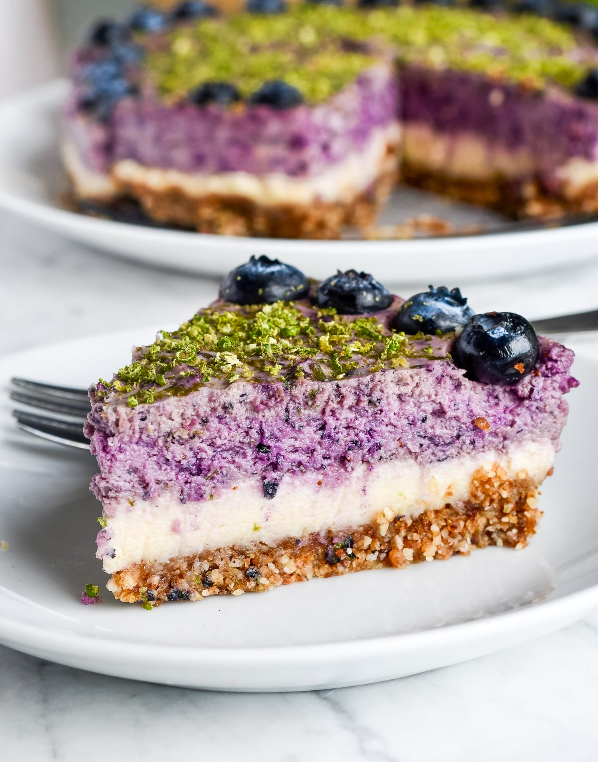 No Bake Blueberry Cheesecake (Vegan & Gluten Free)