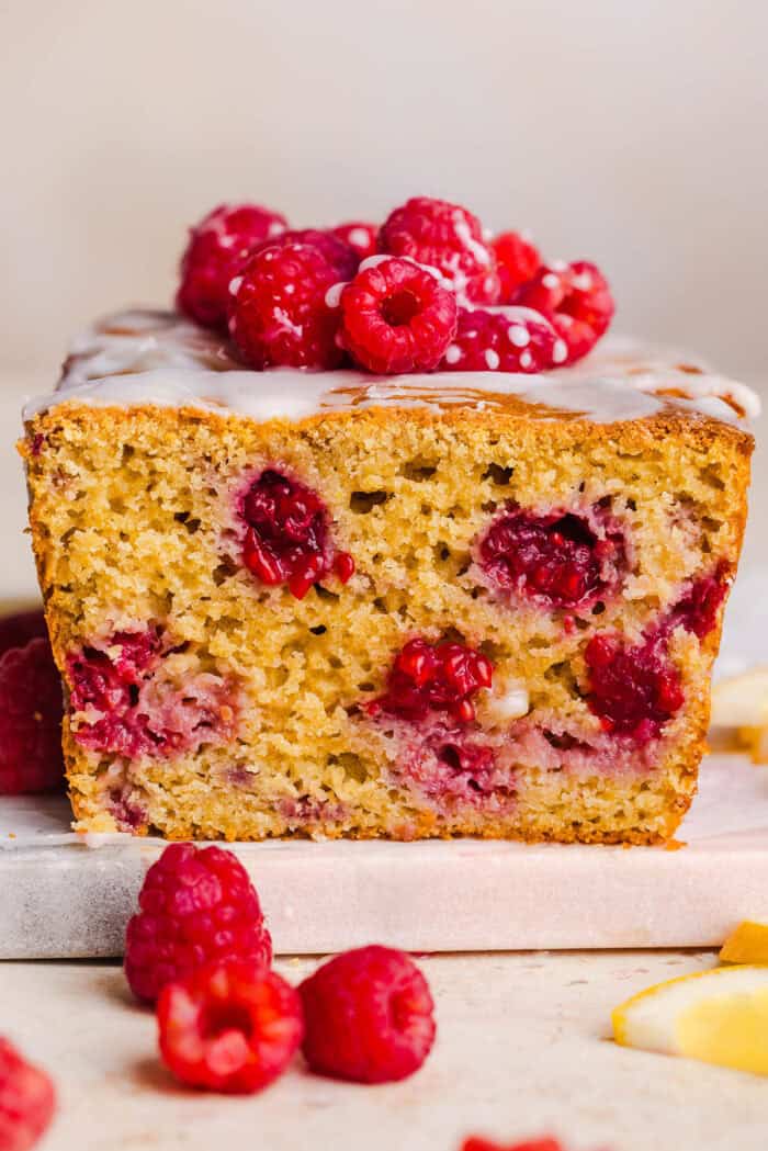 Raspberry Lemon Yogurt Bread