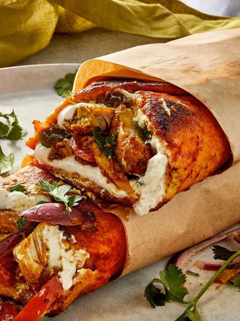 Crispy Chicken Wrap (Shawarma Inspired)