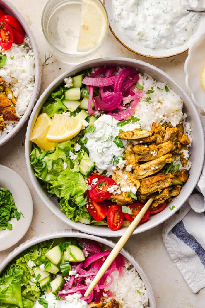 Easy Chicken Shawarma Bowls (Great for Meal Prep!)