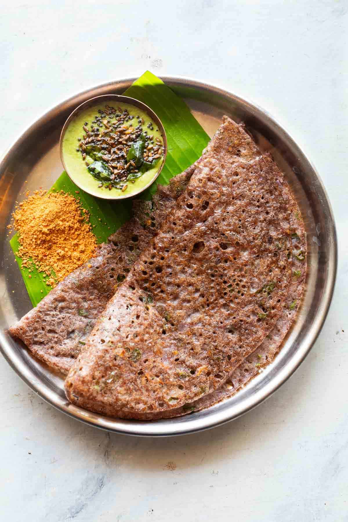 Instant Ragi Dosa | Crispy and Lacy Finger Millet Dosa