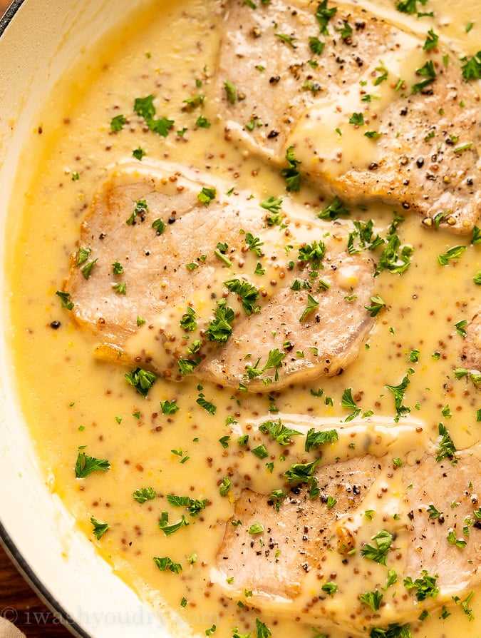 Creamy Honey Mustard Pork Chops