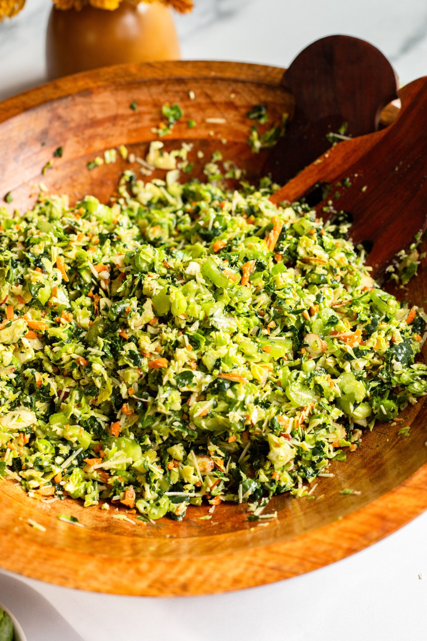 Kale, Celery, and Brussels Sprouts Slaw