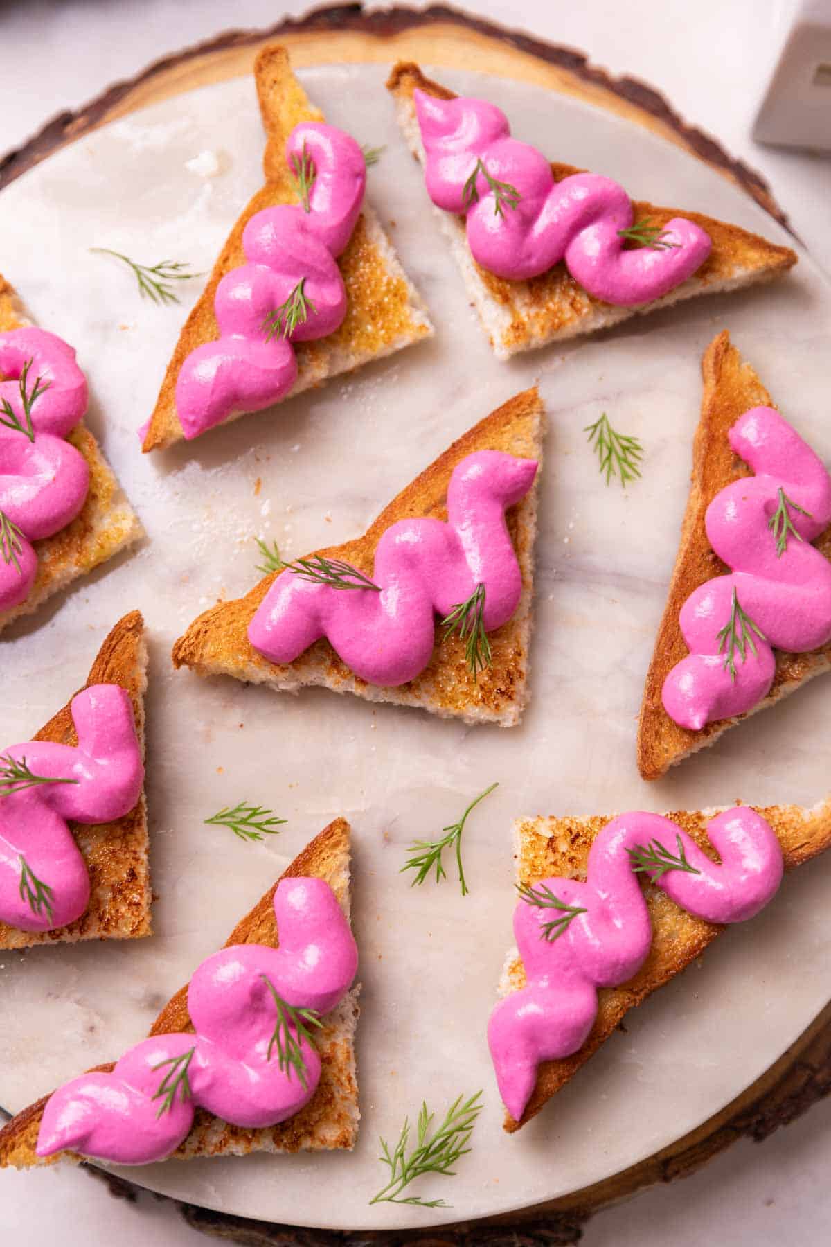 Paneer Beetroot Toast
